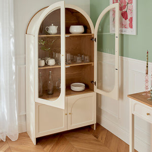 Atmosphera Bloomy MDF vitrinszekrény négy ajtóval, 180 cm