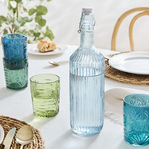 Комплект 4 чаши Secret De Gourmet Ayla, Синьо стъкло, 35 cl