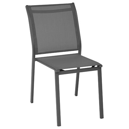 Stackable chair Essentia aluminum pewter
