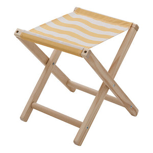 Сгъваемо столче atmosphera Poolside, Дърво и жълт текстил, 37 cm