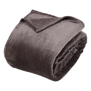 Ollis plain throw 240 x 260 cm dark grey flannel
