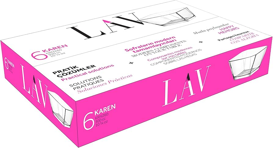 Üvegtál LAV Karen, 300 ml, 6 db