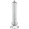 Revolving chrome 36-space espresso capsule holder