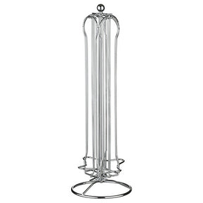 Revolving chrome 36-space espresso capsule holder