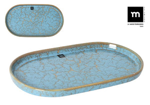 Плато овал LA MEDITERRANEA Scratch Blue, Порцелан