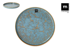 Lapostányér LA MEDITERRANEA Scratch Blue, 25×2.5 cm, porcelán