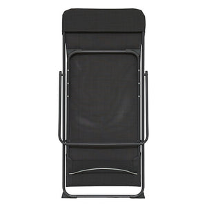 Folda deck chair steel frame grey textilene