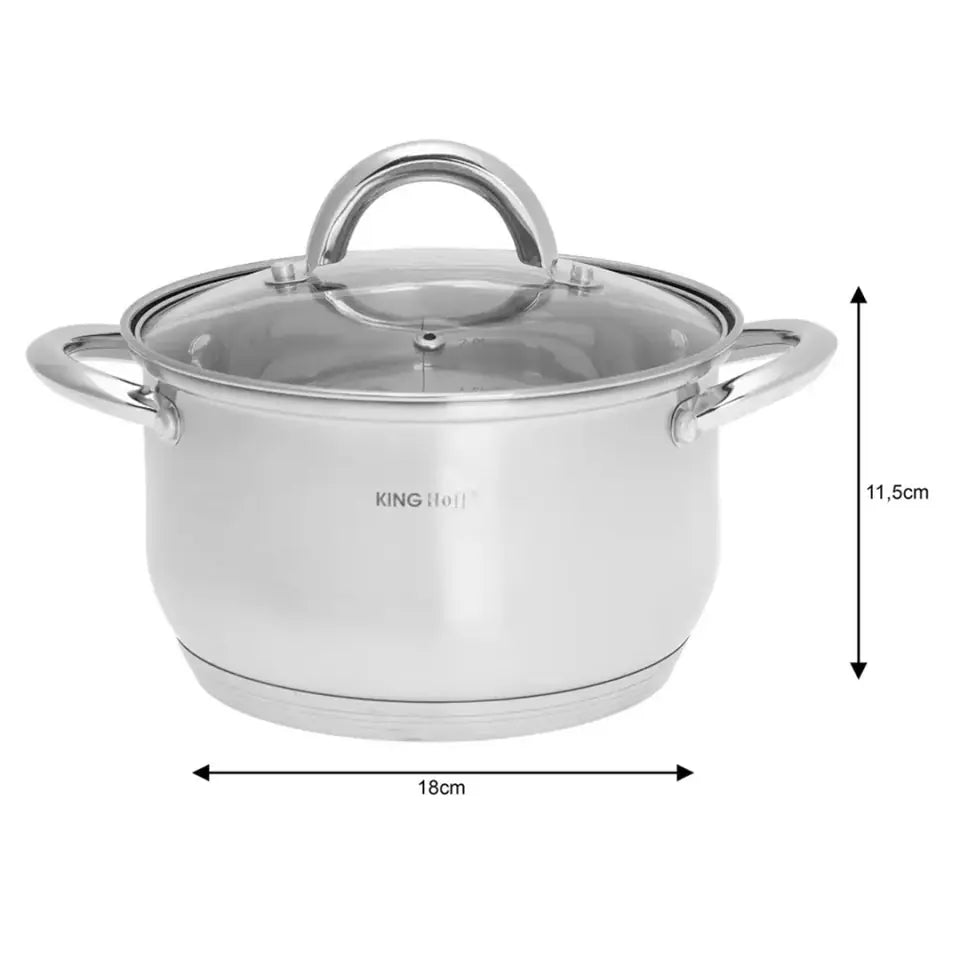Fazékkészlet KingHoff 4448, Inox, 8 részes