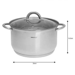Fazékkészlet KingHoff 4448, Inox, 8 részes