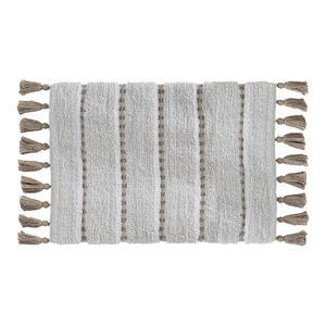Килимче за баня 5five Pompon, Памук, 50 x 75 cm, Таупе