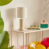 Настолна лампа atmosphera Vinas, Керамика, Бежова, 33 cm