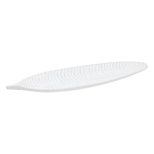 Декоративна поднос-органайзер atmosphera Maïa, Форма на лист, 39 cm, Бял MDF