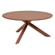 Кръгла маса Hesperide ORYON, алуминий и стъкло, цветът на махагон — изображение 1