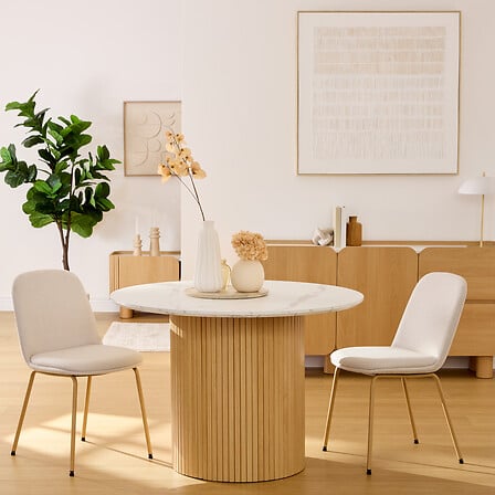 Трапезна маса atmosphera Homelya, Мраморен ефект, 110 cm, MDF