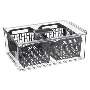 Кутия за хладилник 5five Tidy Fridge, PET, Сива, 32.5 x 22.5 cm