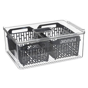 Кутия за хладилник 5five Tidy Fridge, PET, Сива, 32.5 x 22.5 cm
