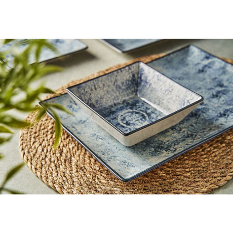 LA MEDITERRANEA Electra lapos tányér, 24x24 cm, porcelán