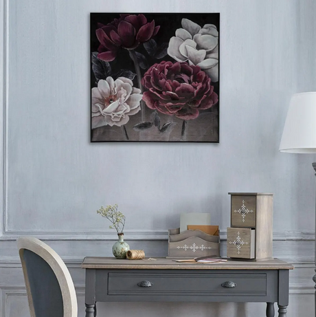 Картина atmosphera Black Flower, 58x58 cm