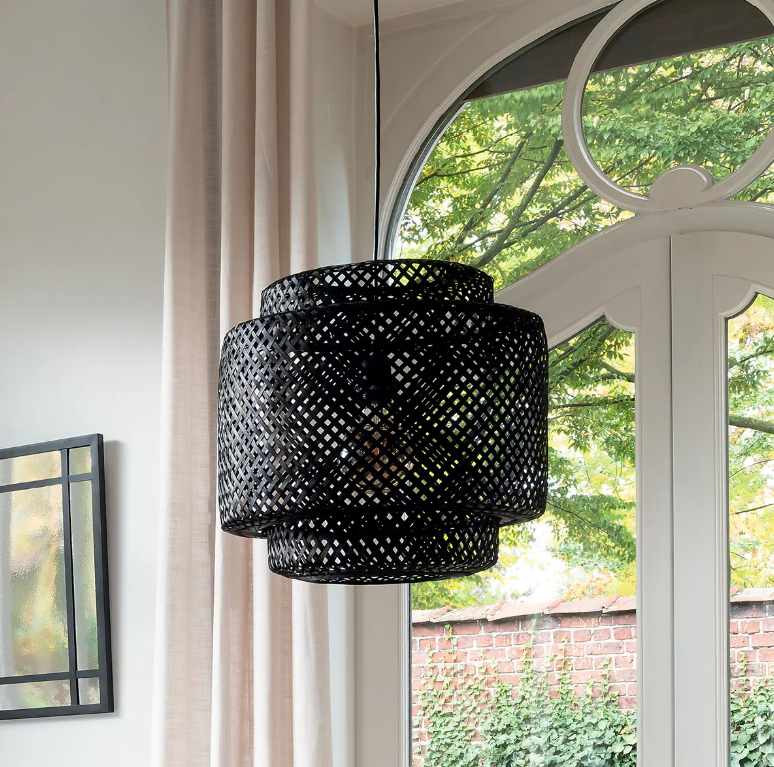 Függeszték atmosphera Liby, 40 cm, Fekete, Bambusz