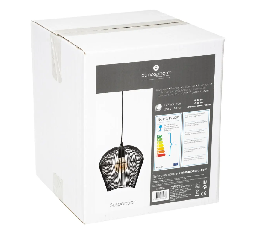 Függeszték atmosphera Jena, 26 cm, Fém