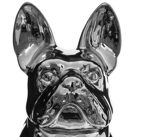 Díszfigura atmosphera Eden, ezüstszínű kerámia, 22 cm