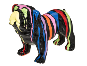 Szobor atmosphera Bulldog, 19 cm, Fekete gyanta