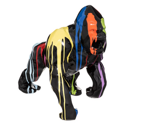 Szobor atmosphera Gorilla, 40 cm, Fekete gyanta