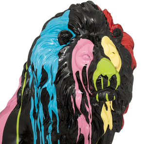 Szobor atmosphera Lion, 60 cm, Fekete gyanta