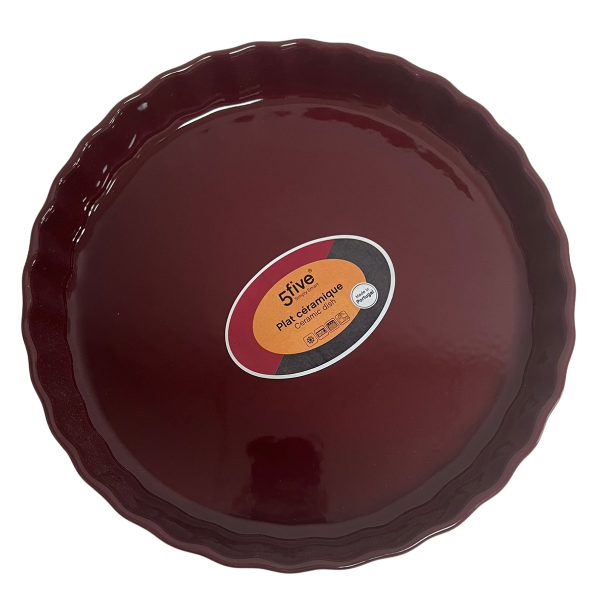 Tortaforma/tálca Secret de Gourmet, Kerámia, 28x4,5 cm, 2,3 L, Bordó