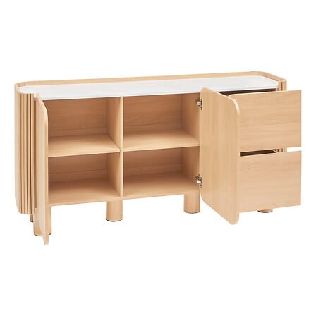 Скрин atmosphera Homelya, 2 врати, 2 чекмеджета, 160 cm, Хевея