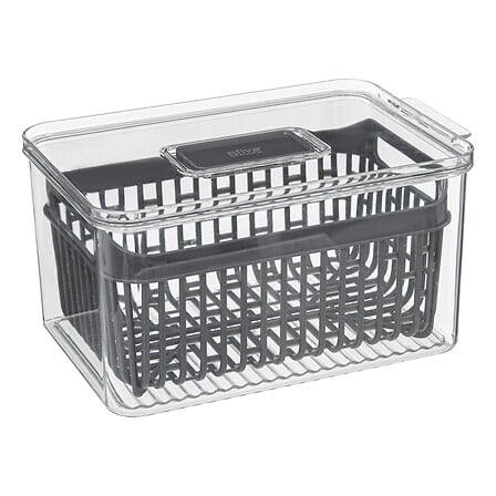 Кутия за хладилник 5five Tidy Fridge, Полипропилен, 24x15 см, Сива