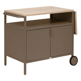 Trolley Ironia extendable steel wood effect and coffee