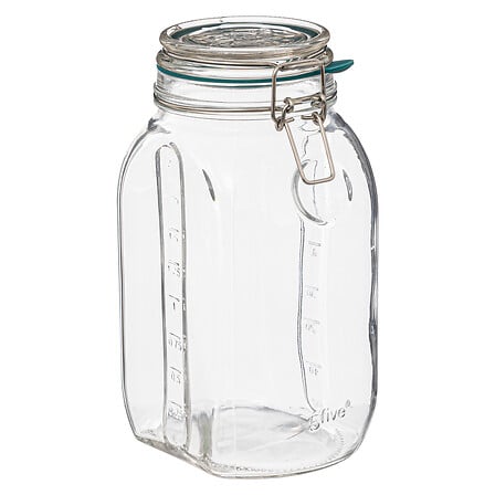 Стъклен буркан 5five Jarro, Прозрачен, 2L