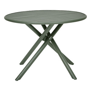 Nebullia round table 4 seats aluminum laurel