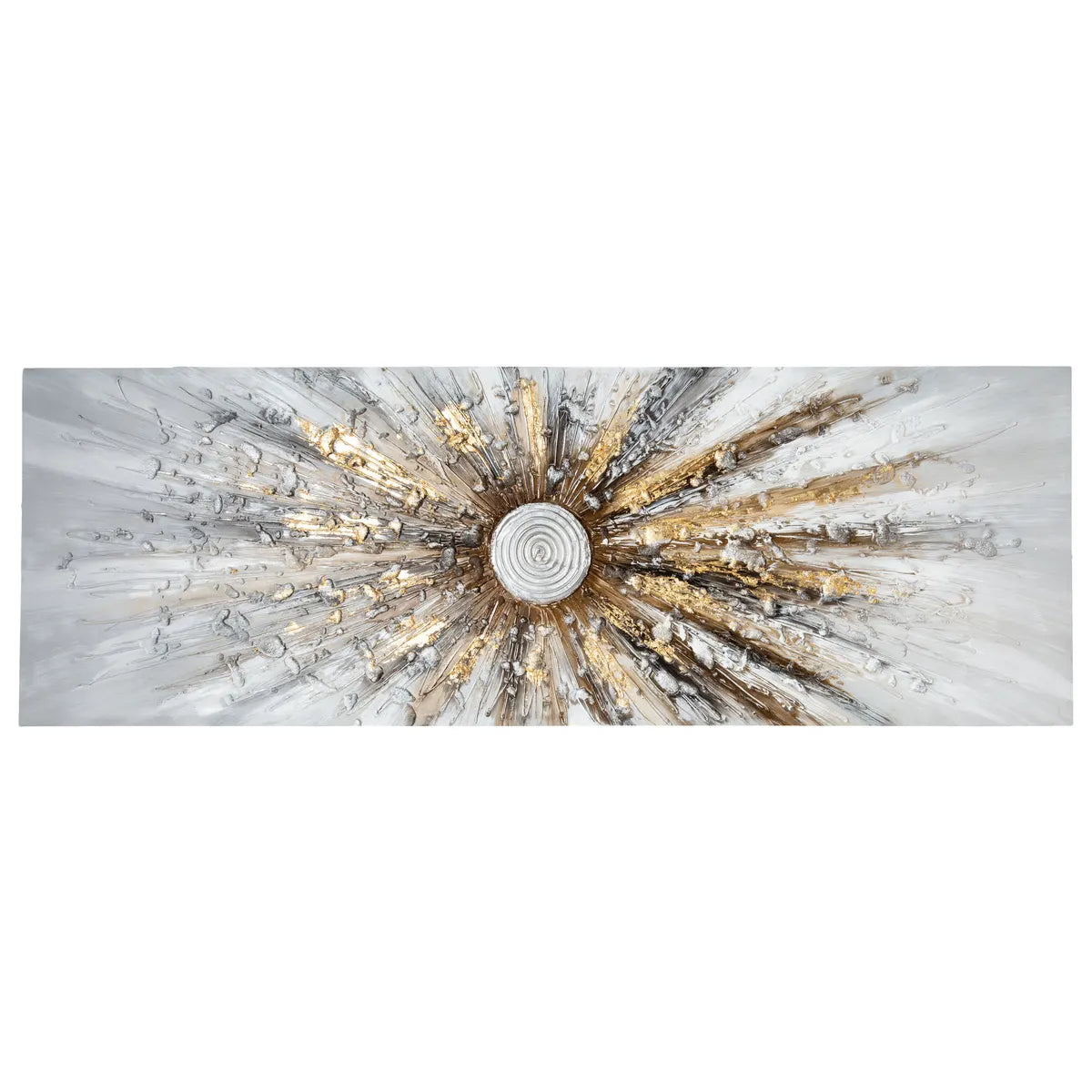 Картина atmosphera Kylia, Ръчно рисувано платно 150x50 см, Златна, Асорти дизайни