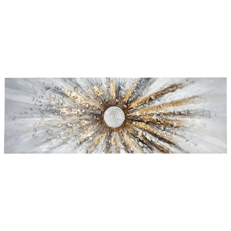Картина atmosphera Kylia, Ръчно рисувано платно 150x50 см, Златна, Асорти дизайни