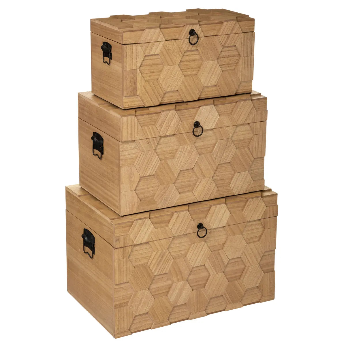 Сет кутии за съхранение atmosphera Artys, 3бр, L.47/53/60 cm, MDF