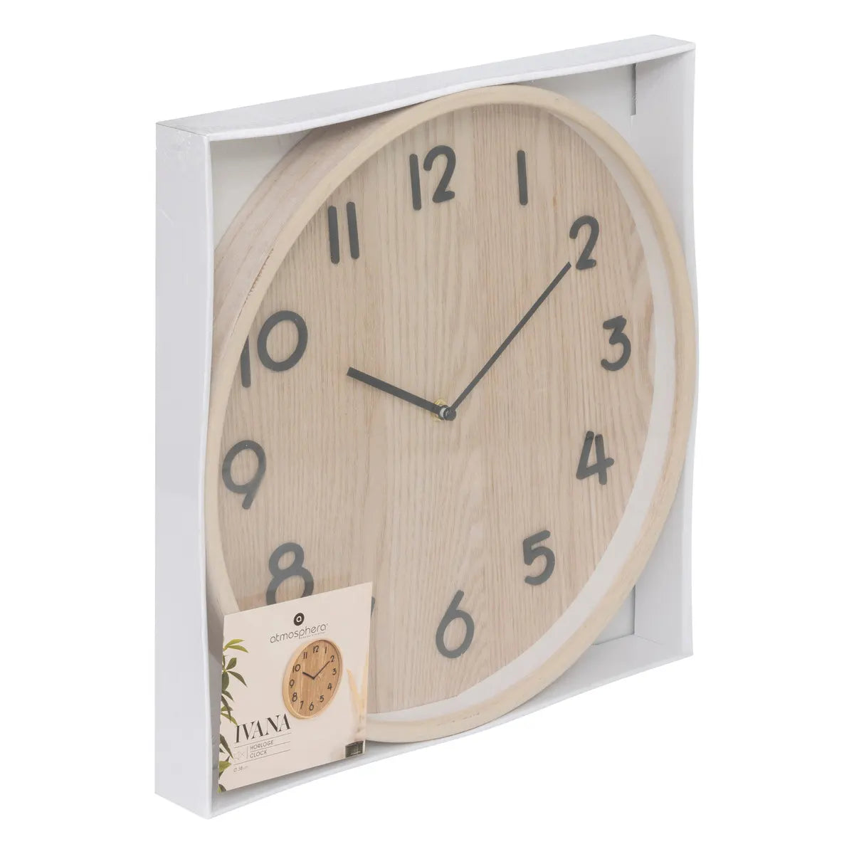 Стенен часовник atmosphera Ivana, Дърво, Ø38 cm