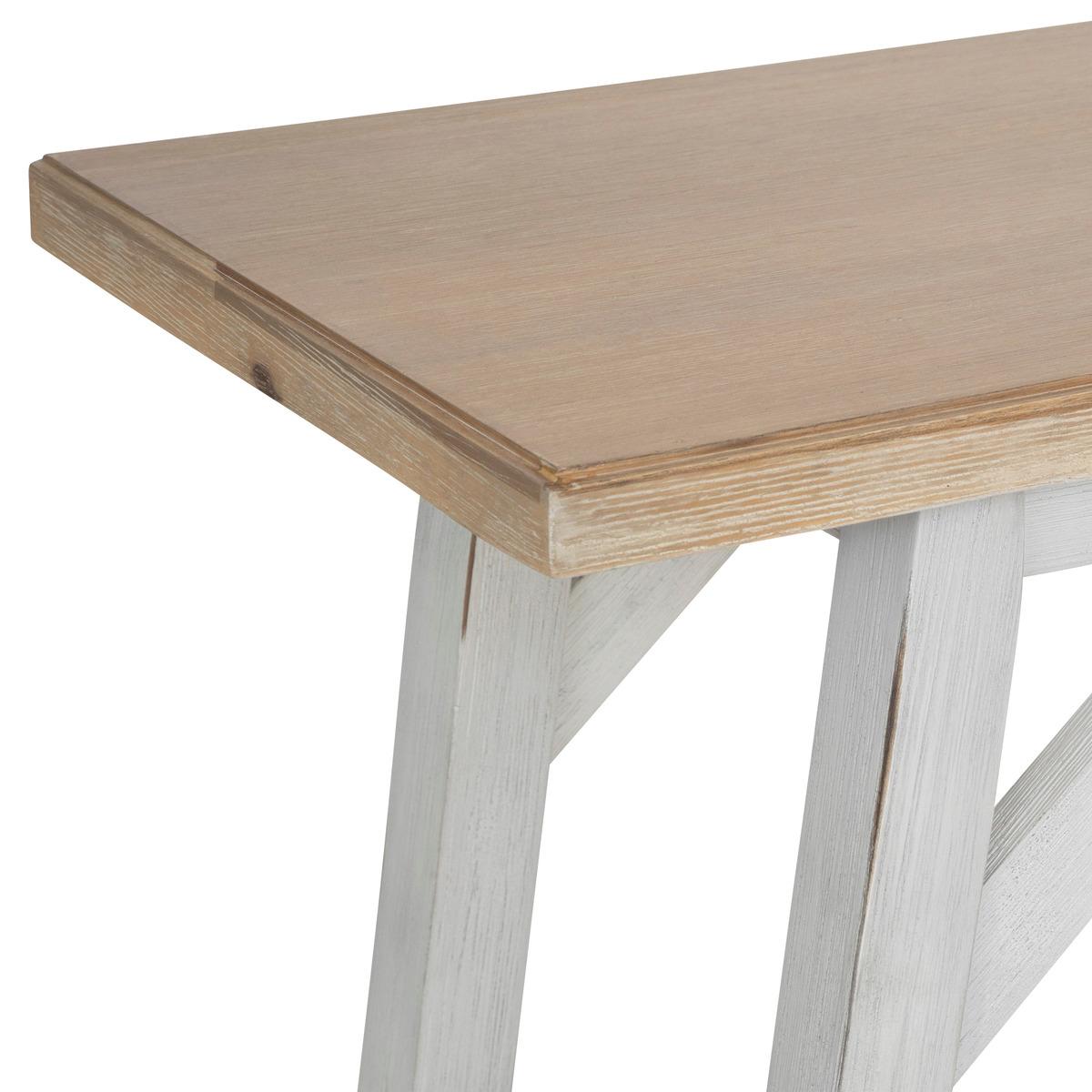 Конзолна маса atmosphera Olbia, 120 cm, MDF, Акация, Бял