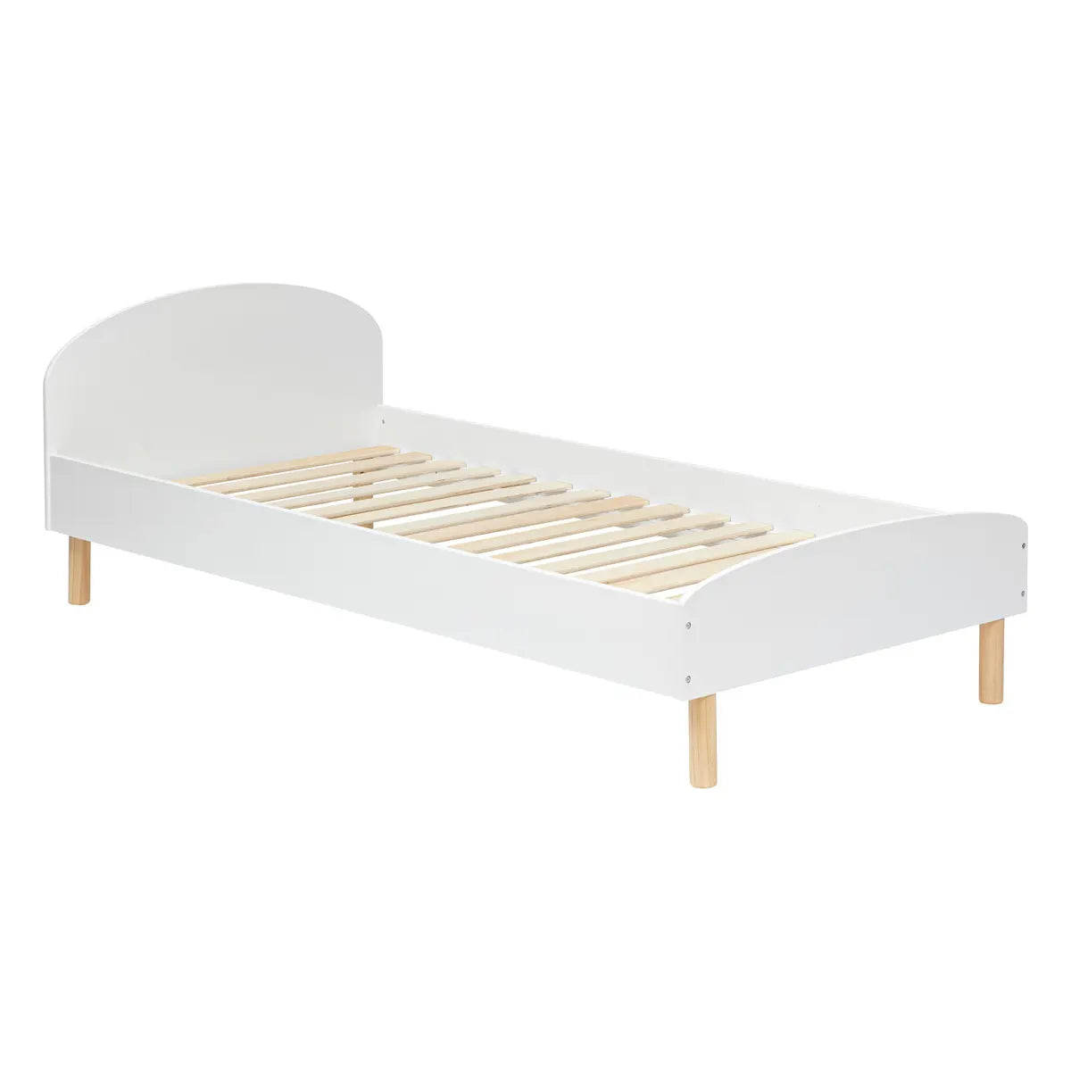 Детско легло с подматрачна рамка atmosphera Kima Sweetie, Бял, MDF, 90x190 cm