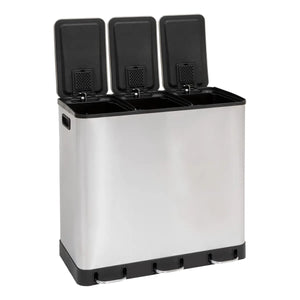 Кош за рециклиране 5five Ariane, Инокс, 3x18 l