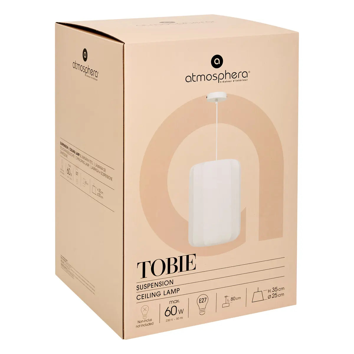 Пендел atmosphera Tobie, 25 cm, Бял памук