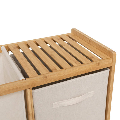 Етажерка 5five Tidy Box, С 1 кош за пране и 2 коша за съхранение, Бамбук