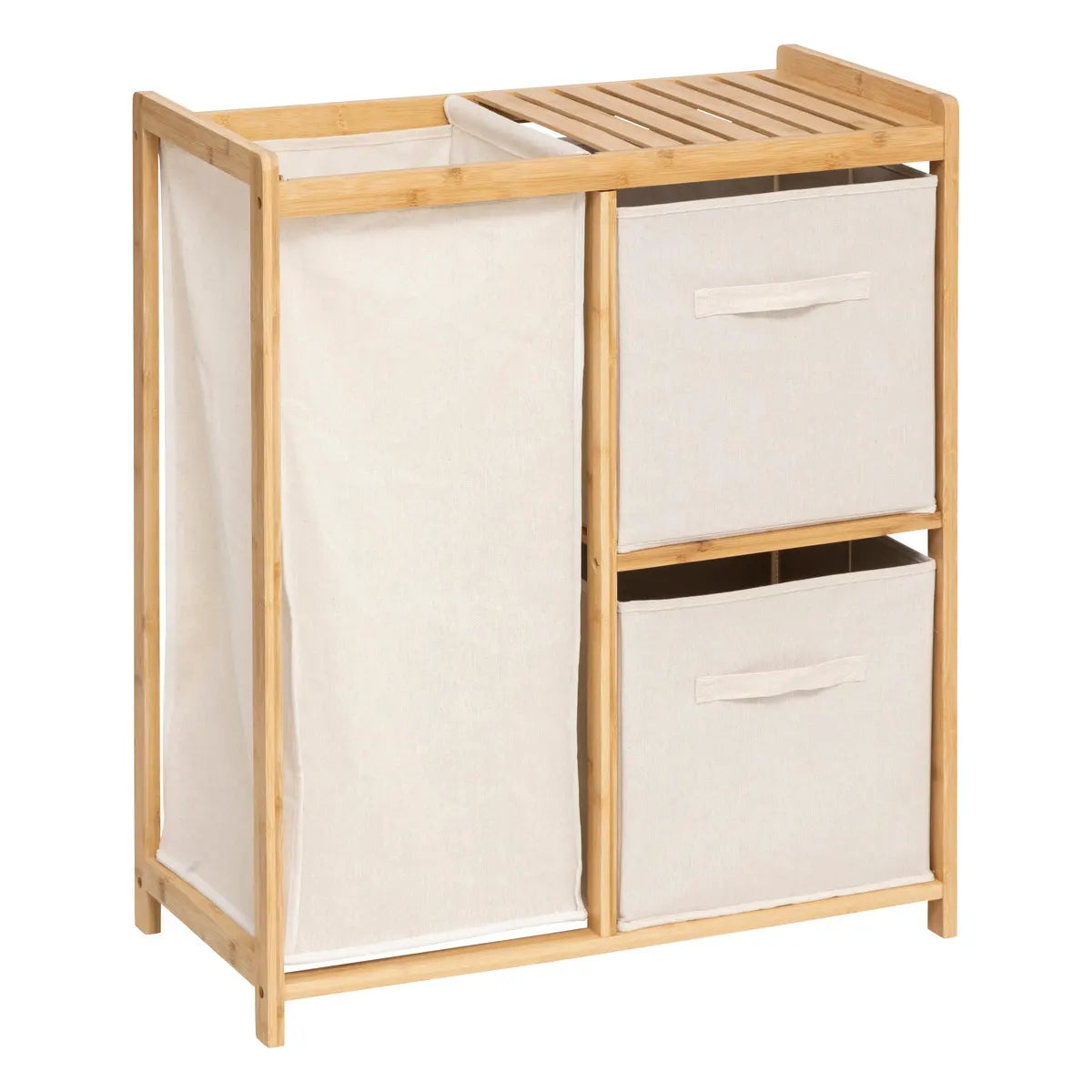 Етажерка 5five Tidy Box, С 1 кош за пране и 2 коша за съхранение, Бамбук