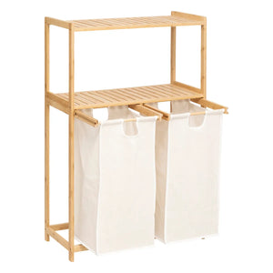 Етажерка 5five Tidy Box, С 2 коша за пране, Бамбук