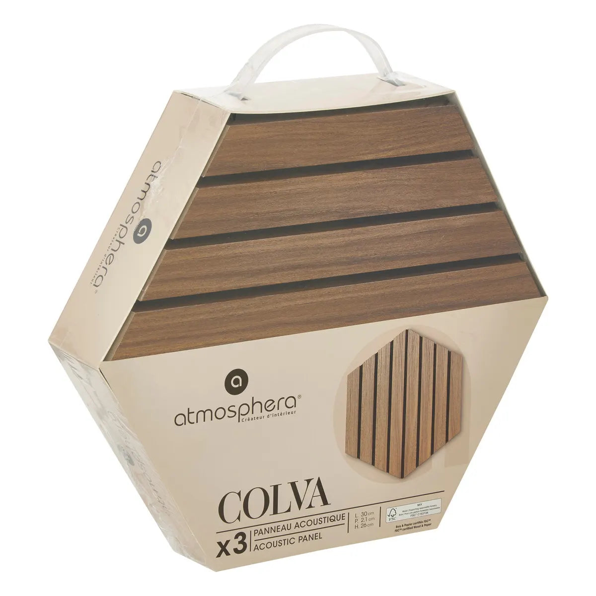 Комплект декоративен панел atmosphera Colva, MDF, 30x26 cm, 3 бр