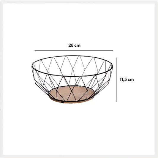 Купа за плодове 5five Daimond, Метал+MDF, 28х12 cm