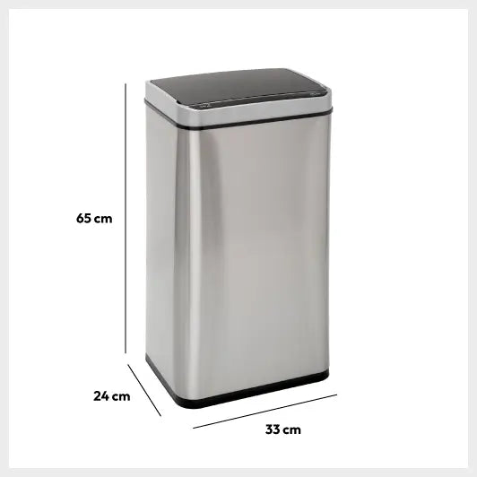 Автоматичен кош 5five Sensor, Правоъгълен, Инокс, 40 l