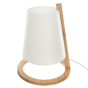 Нощна лампа atmosphera Pita, 27 cm, Бамбук