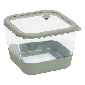 Квадратна кутия за съхранение 5five Siliglass, Боросиликатно стъкло, 2L, Сива